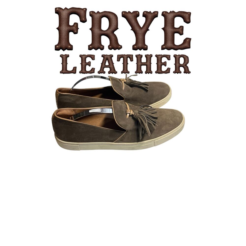 Frye Suede Leather Tassel Loafer Size 9 EUC